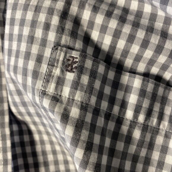 Izod Premium Essentials Mens Shirt XL White Blue Plaid Button Long Sleeve Casual - Picture 4 of 7